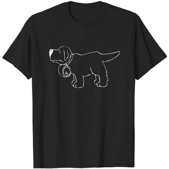 St. Bernard dog with barrel T-shirt