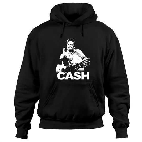 Johnny Cash Finger Guitar Pose Tee Hoodies