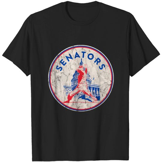 Vintage Washington Senators Logo (Distressed version) - Senators - T-Shirt