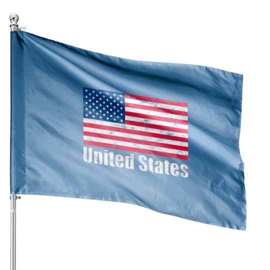 United States US Flag Vintage House Flags