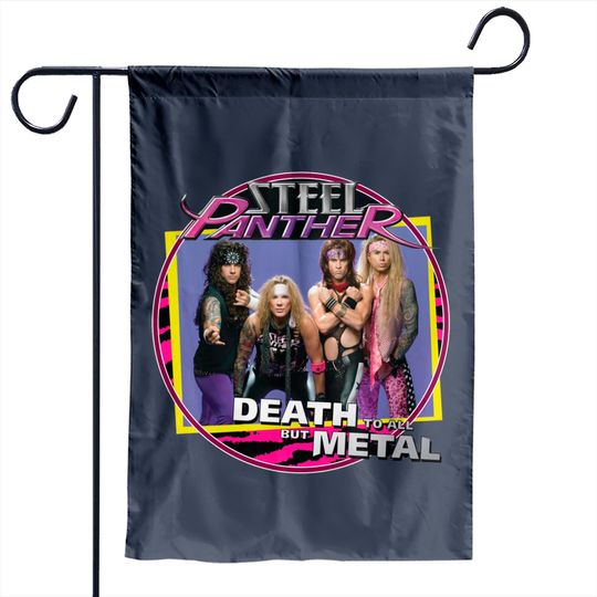 STEEL PANTHER Death To All But Metal logo custom rock band Garden Flags