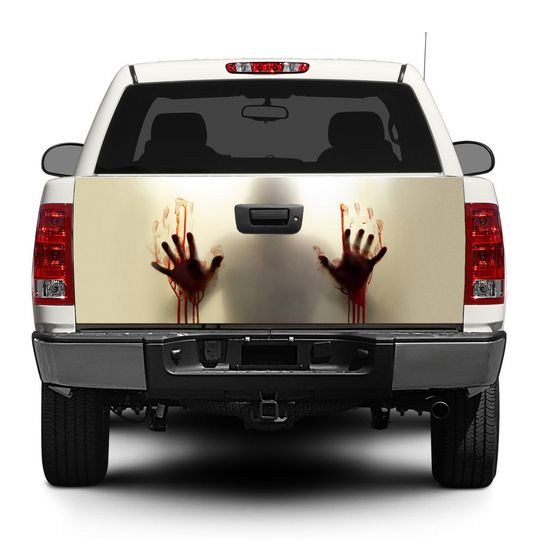 Zombie Blood Help Tailgate Decal Sticker Wrap