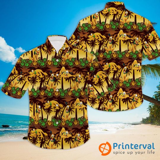 Pluto hawaiian shirt, disney hawaiian shirt, aloha beach shirts