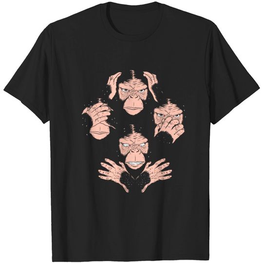 Monkey Cover Face Awesome Gorilla Queen Band T-shirt