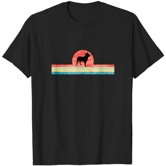 Blue Heeler Cattle Dog Retro Vintage Sunrise 70S 8 T-shirt