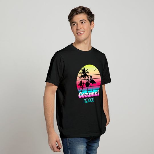 Cozumel Mexico Vintage Sunset Vacations Tshirt T-shirt