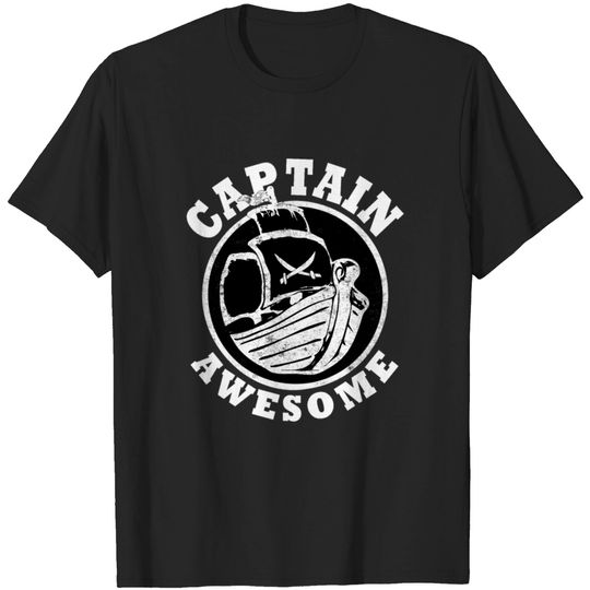 Captain awesome vintage ship pirate T-shirt