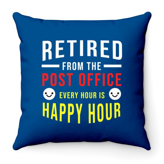 Retirement Post Office Retired Postal Worker Gift Throw Pillows