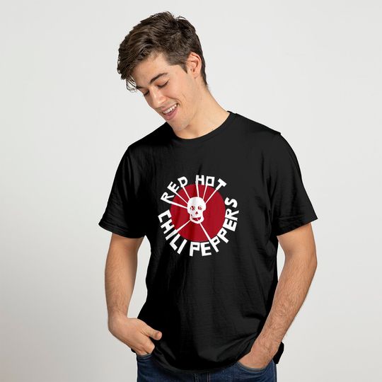 Red Hot Chili Peppers Flea Art Circle Skull T Shirt