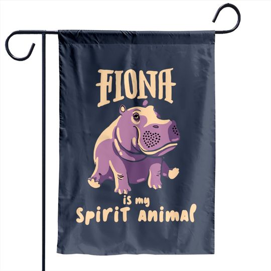 Fiona The Hippo Spirit Animal Garden Flags