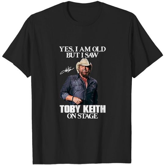 Retro Toby Cowboy Keith Art On Stage Guitar Music T-Shirt