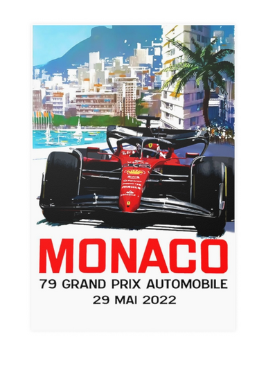 Charles Leclerc Monaco Grand Prix 2022 Poster