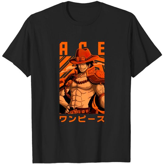 Ace = One Piece = Manga Design - Ace One Piece - T-Shirt