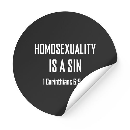 Homosexuality is a Sin Stickers