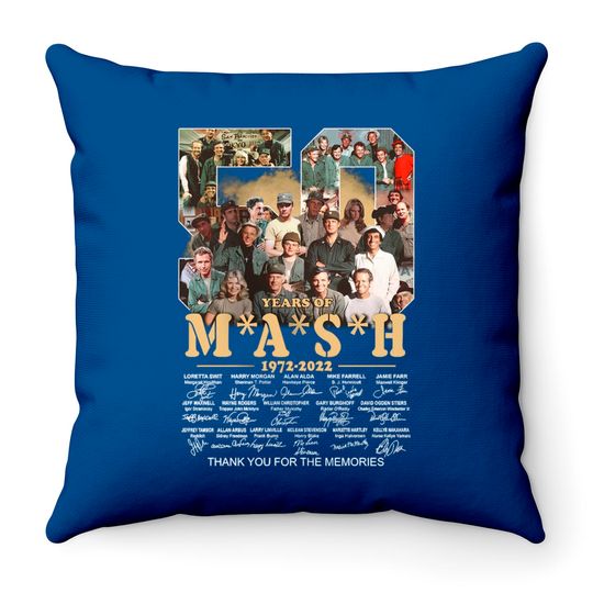 MASH 50th anniversary 1972-2022 Throw Pillows, MASH 50th Anniversary Throw Pillows