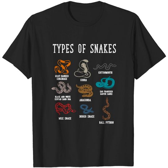 Snake, Types of Snakes, Cobra, Brown Snake T-shirt