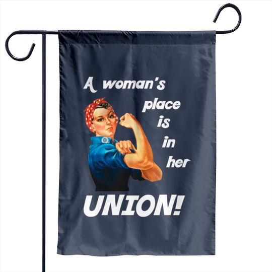 Pro Union Strong - Union Proud Rosie the Riveter C Garden Flags