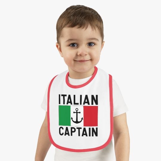 Flag Of Italy Italian Captain Baby Bib