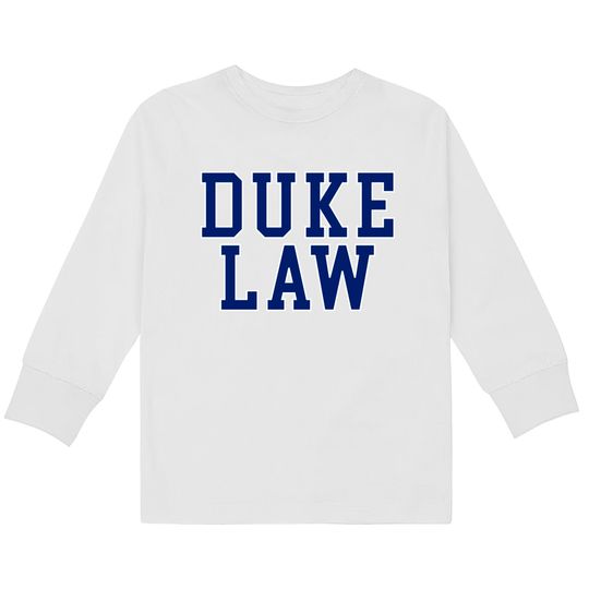 Duke Law (Blue & White) - Duke -  Kids Long Sleeve T-Shirts