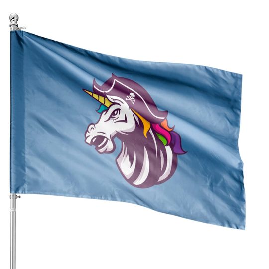 Unicorn Pirate Unicorn House Flags