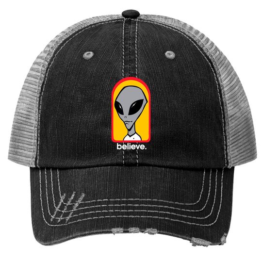 Vintage 1990s Alien Workshop "Believe" Skate Trucker Hat