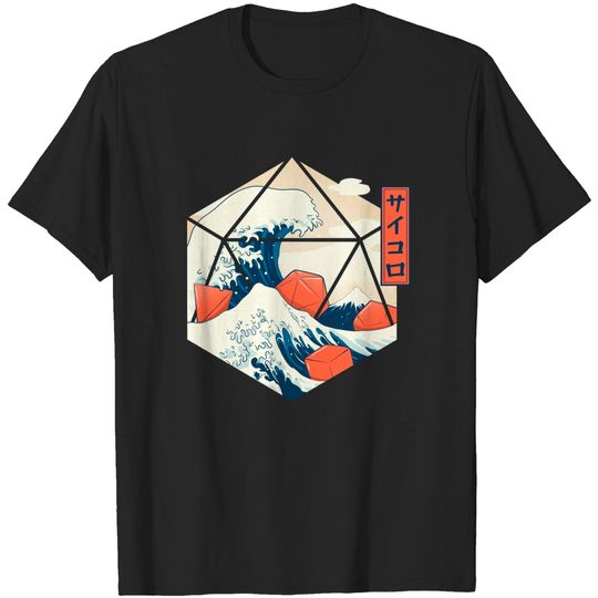 Great Wave of Dice Shirt | d20 shirt | dungeons and dragons | dice dnd | dnd tshirt