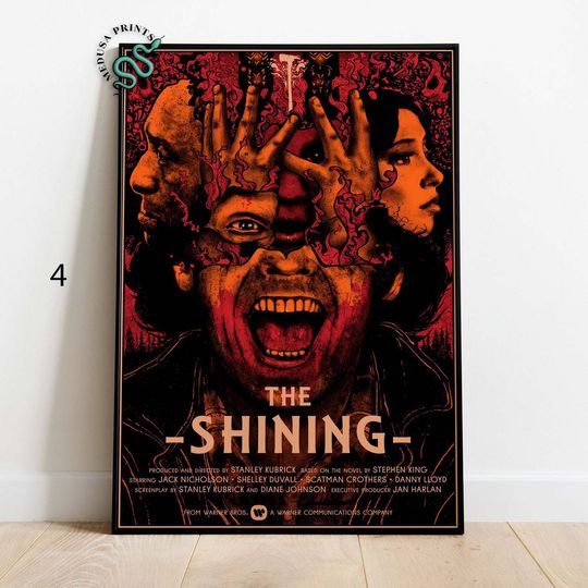 The Shining Poster, Jack Nicholson Wall Art, Rolled Canvas Print, Movie Poster Gift