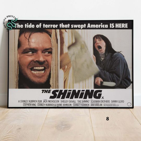 The Shining Poster, Jack Nicholson Wall Art, Rolled Canvas Print, Movie Poster Gift