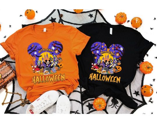 Disney Halloween Not So Scary Shirt, Mickey And Friends Halloween