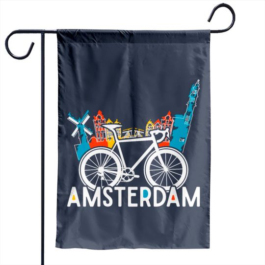 Amsterdam bike in Holland Garden Flags