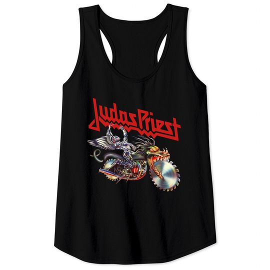 Judas Priest Painkiller Badass Motorcycle Classic Heavy Metal Band Tank Tops