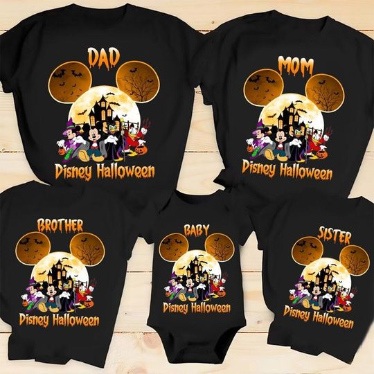 Disney Halloween Mickey Not So Scary Family Matching T Shirt