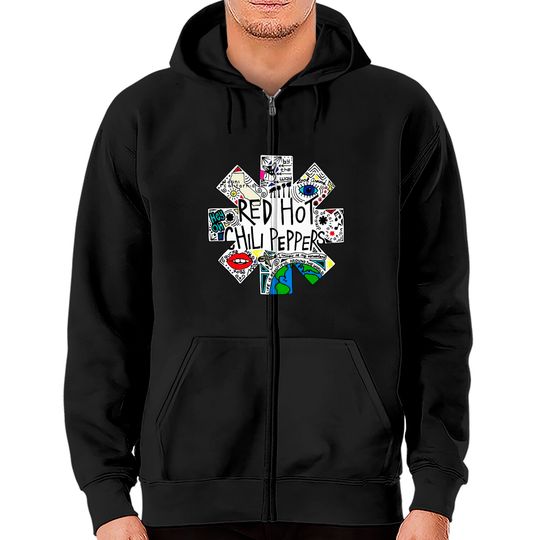 red hot chili peppers Zip Hoodies