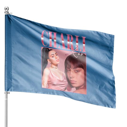 Charli XCX House Flag, Charli XCX Vintage Inspired 90' House Flags, Charli XCX Long Sleeve House Flag, Charli xcx Short Sleeve Unisex House Flag