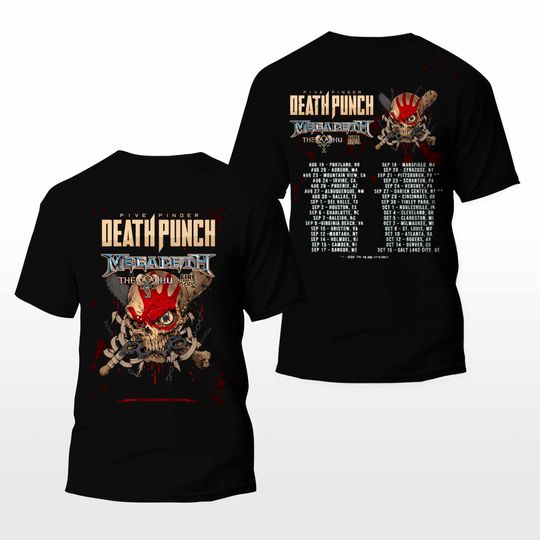 Megadeth Five Finger Death Punch Tour 2022 Tshirt