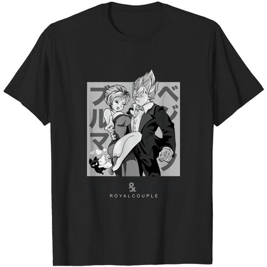 Vegeta & Bulma - Black&White - Dragonball Z - T-Shirt