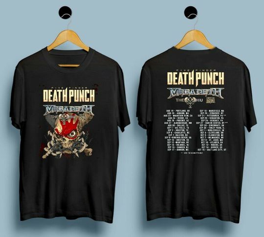 Megadeth Five Finger Death Punch Tour 2022 T shirt