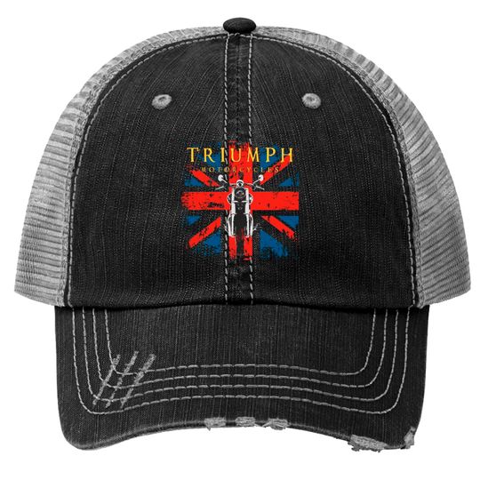 Distressed Triumph Motorcycle Trucker Hats