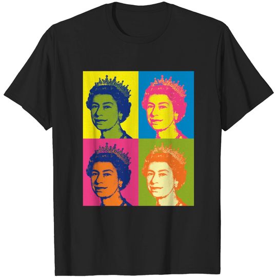 Queen Elizabeth II Pop Art Repetition Royal Family T-shirt