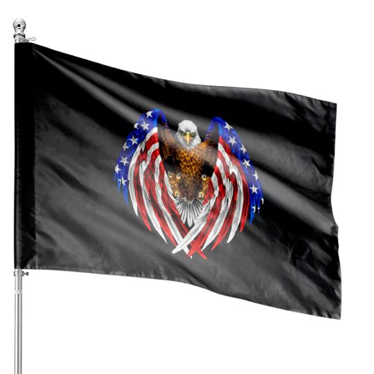 AMERICAN FLAG EAGLE House Flags