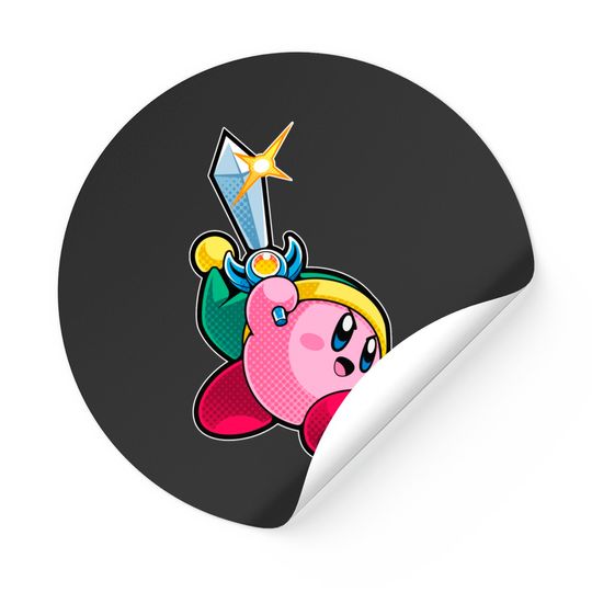 Kirby Video-Game Character Sword Kids Unisex Boy Girl Birthday Gift Stickers
