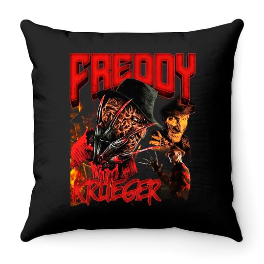 Freddy Krueger Vintage 90s Throw Pillows
