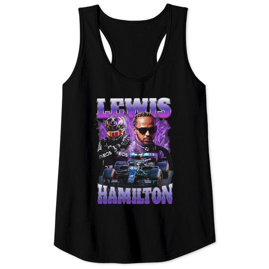 Lewis Hamilton Vintage Tank Tops, Lewis Hamilton 90s Bootleg Tank Tops, Formula 1 Racing Team Tank Tops, Ham 44 Tank Tops