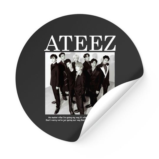 ATEEZ Vintage Stickers Sticker Merch, Ateez The Fellowship Tour 2022 Kpop Inspired Merch Graphic Stickers
