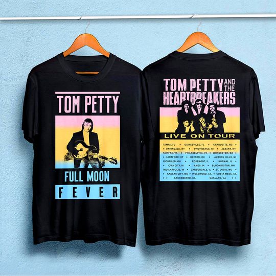 80s Tom Petty and the Heartbreakers Full Moon Fever Tour Rock Concert t-shirt Large