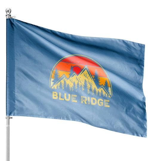 Vintage Blue Ridge Georgia GA Mountains Hiking Souvenir - Blue Ridge - House Flags