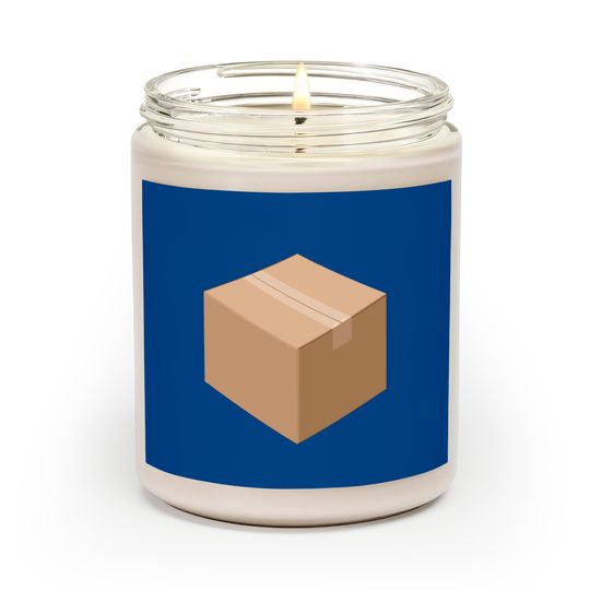 3D Isometric Cardboard Box Scented Candles