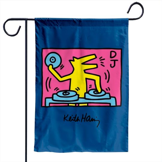 Keith Haring Garden Flags, Keith Haring DJ Dog