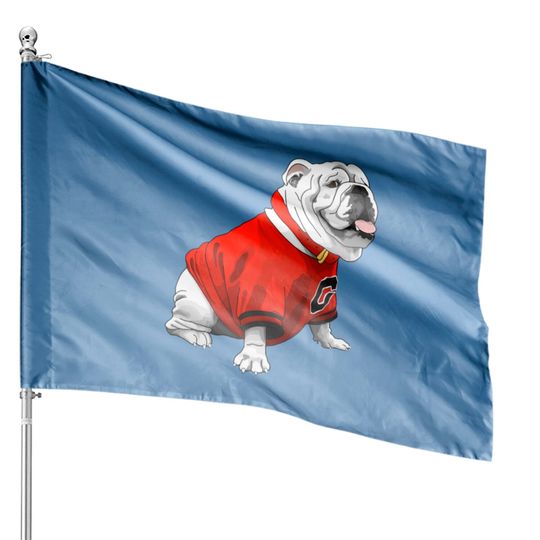 English Bulldog Dog UGA Bulldog Classic House Flags