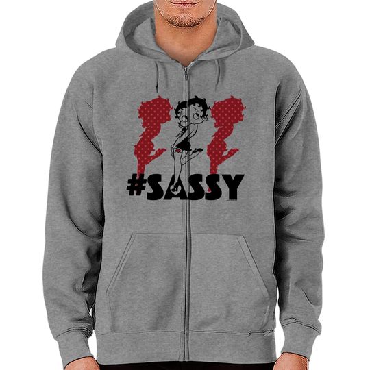 Betty Boop Hashtag Sassy Zip Hoodie